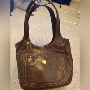 Genuine leather Coach bag. Barely used.